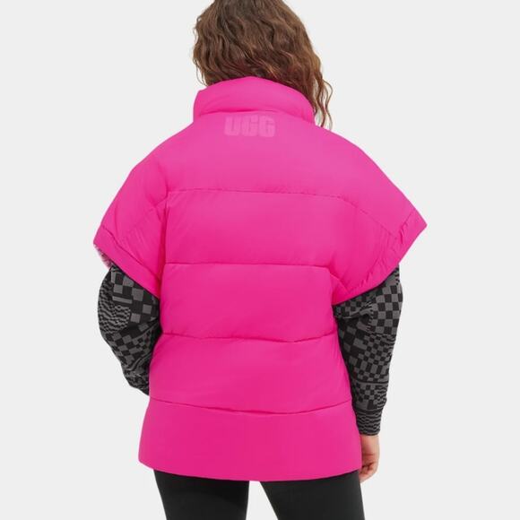 UGG Pink Reversible Sydnee Puffer Vest NWT - Picture 6 of 13